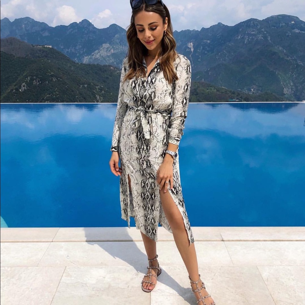 Snake print dress